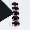 Wunderschönes rotes Granat-Edelstein Handgefertigt 925 Sterlingsilber Armband, Rotes Granat-Armband für Ehefrau, Unisex-Armband, Hochzeitsgeschenke