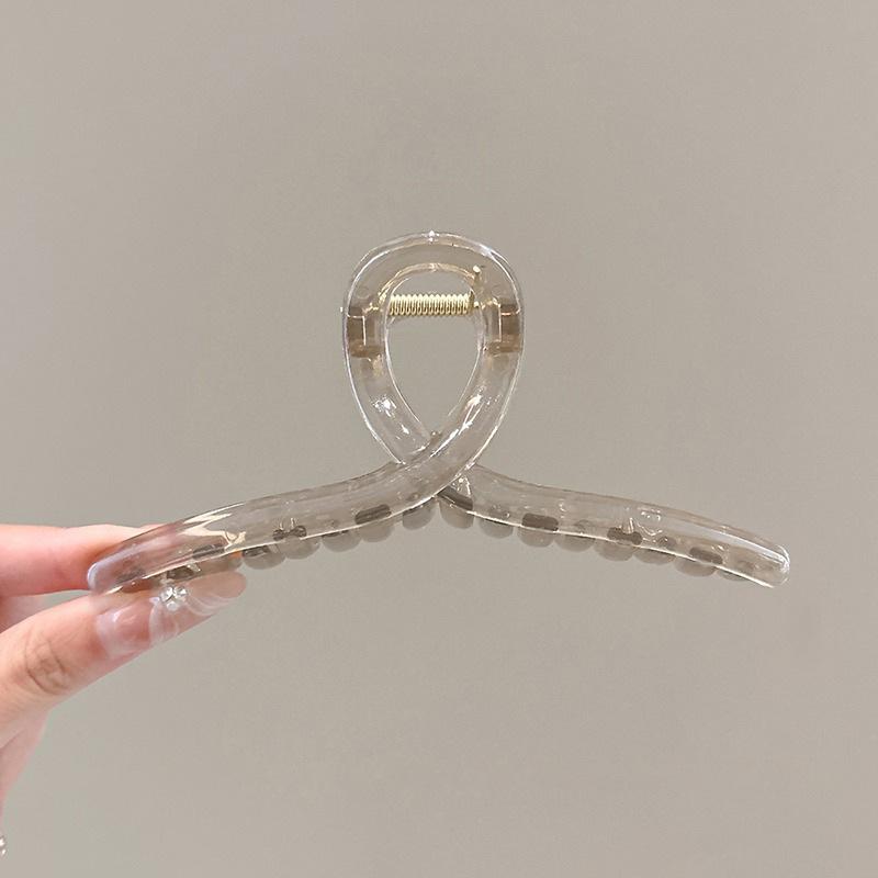 

AWAYTR Retro Brown Cross Hair Claws Acrylic Hair Clips Crab For Women Girl Gift Hair Accessories Valentine Headwear