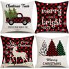 Christmas Linen Pillowcase: Home Sofa Decor & Car Lumbar Support Cushion Cover