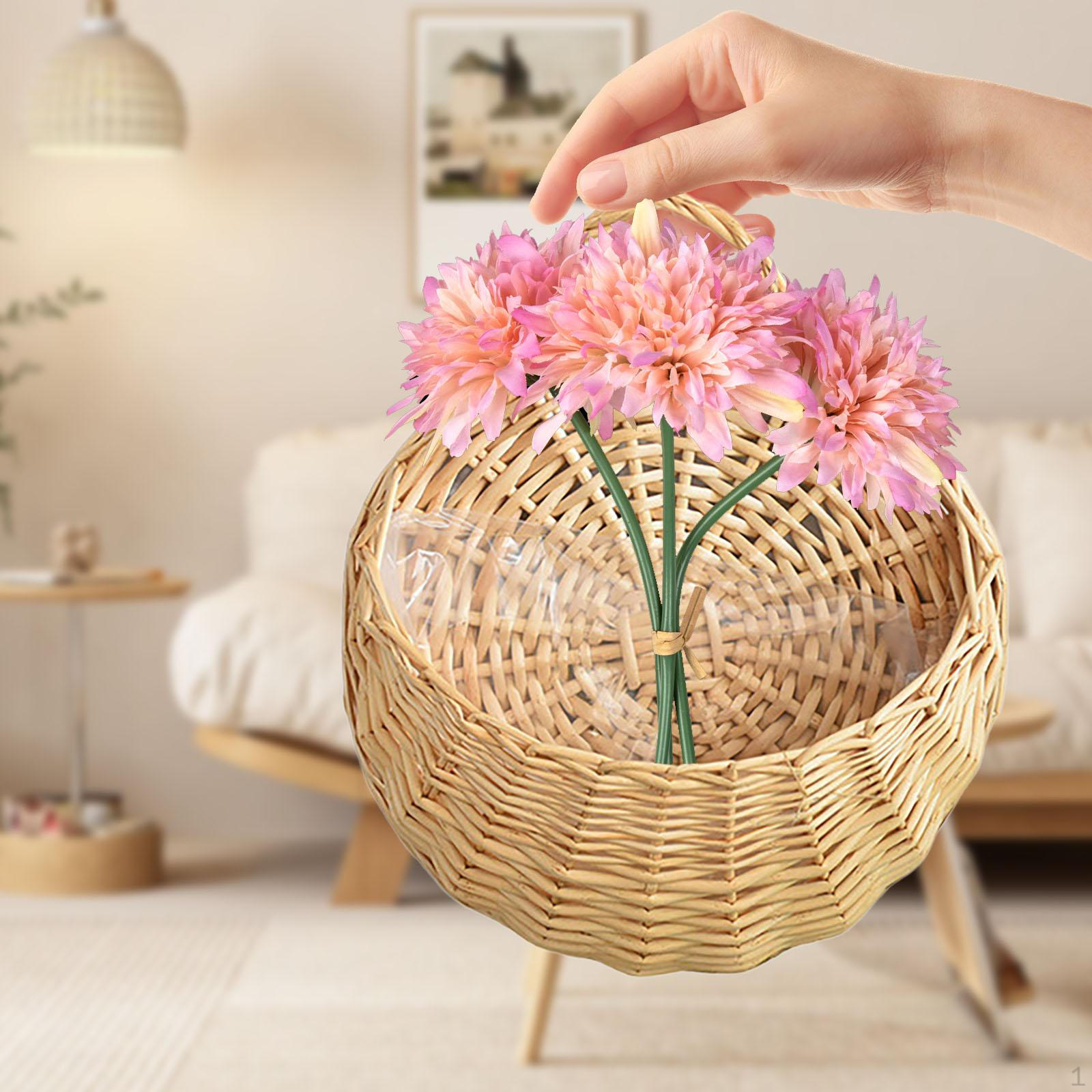 

Подвесная корзина в фермерском стиле с цветочным акцентом для дома и сада Diameter 18cm