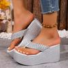 Fashion BigSize Women Sandals 2025 Summer New Trend Outdoor Beach Sandals Comfortable Gold Wedges Shoes for Women Design Casual Sandals