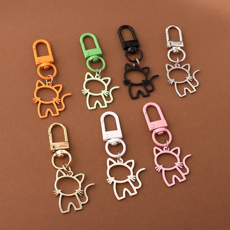 1PC Lobster Buckle Keychain Marker Alloy Creativity Cat Keychain Decoration DIY Gift Pendant Design Party
