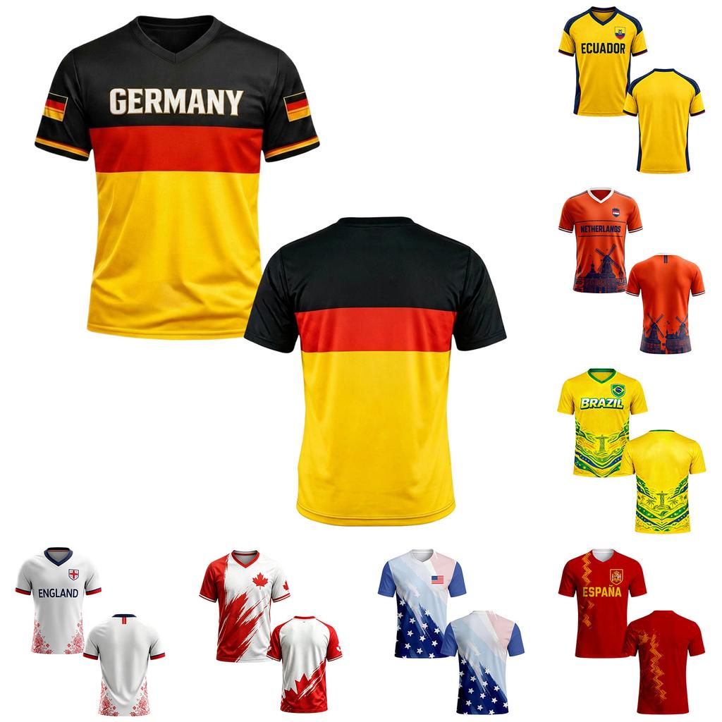 Men V Neck Short Sleeve Football Print Shirt Casual Loose Fit Summer Top with Graphic Pattern for Everyday Wear