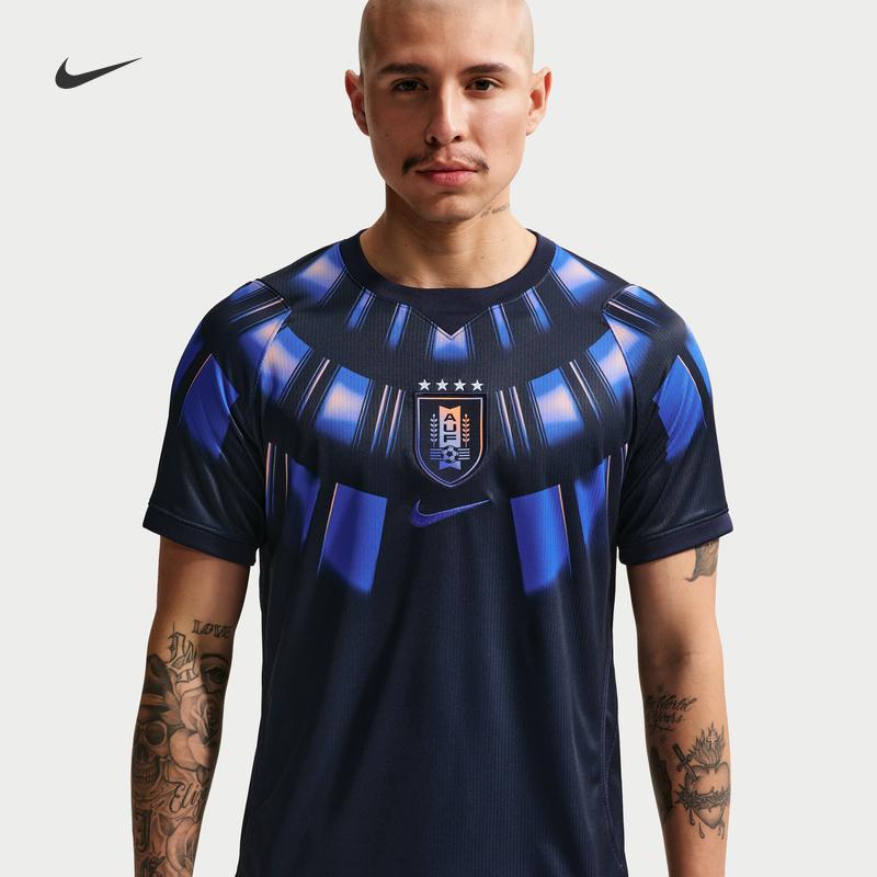 Мужская спортивная футболка с коротким рукавом Nike Dri-Fit, сезон 2026, выездная, для болельщиков сборной Уругвая, для улицы, быстросохнущая, футбольная L