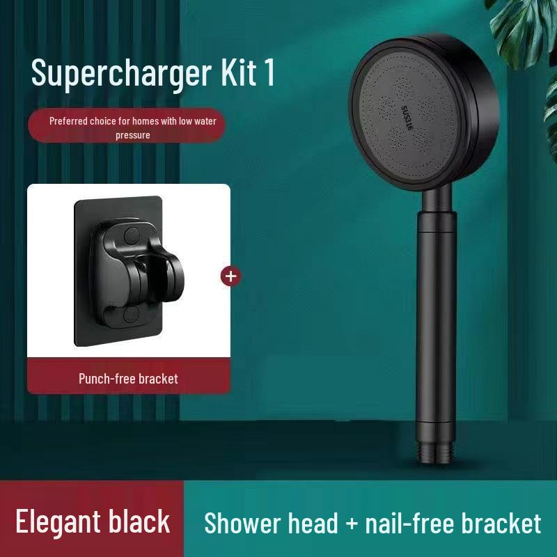 Durable 304 Stainless Steel Boost Shower Head Set - All-Metal, Drop-Resistant for Home Use