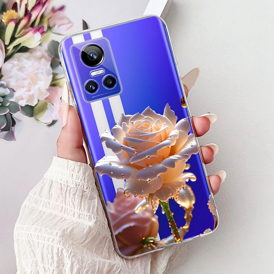 Für Realme GT Neo 3 80W Hülle RMX3561 RMX3560 Süße Katze Glückskarpfen Bemalte Abdeckung Weiche Silikonhüllen Für Realme GT Neo3 150W Fundas