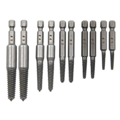 Screw Extractor Set 10Pcs Easy Out Bolt Extractor Set, Multispline Screw and Head, for Removing Broken Studs, Bolts