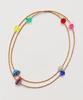 Bonbeau Unique And Fun Charms Gold Beads Long Necklace Color Motif Charm Gold Bead Long Necklace Kitsch Necklace