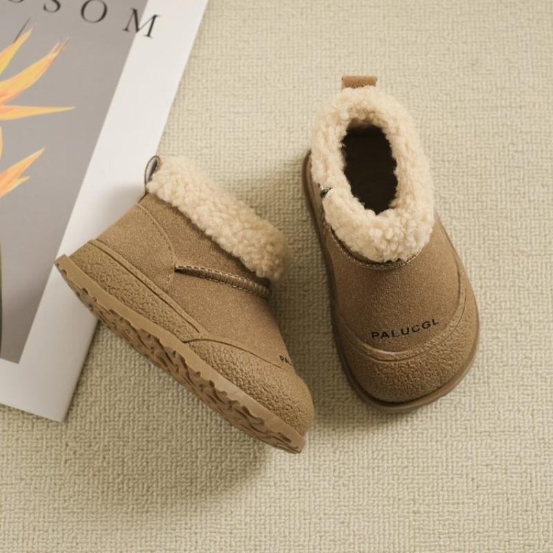 Winter Girls' Non-slip Soft-soled Snow Boots Warm Cotton Shoes Children's Thickened Fleece-lined Cotton Boots