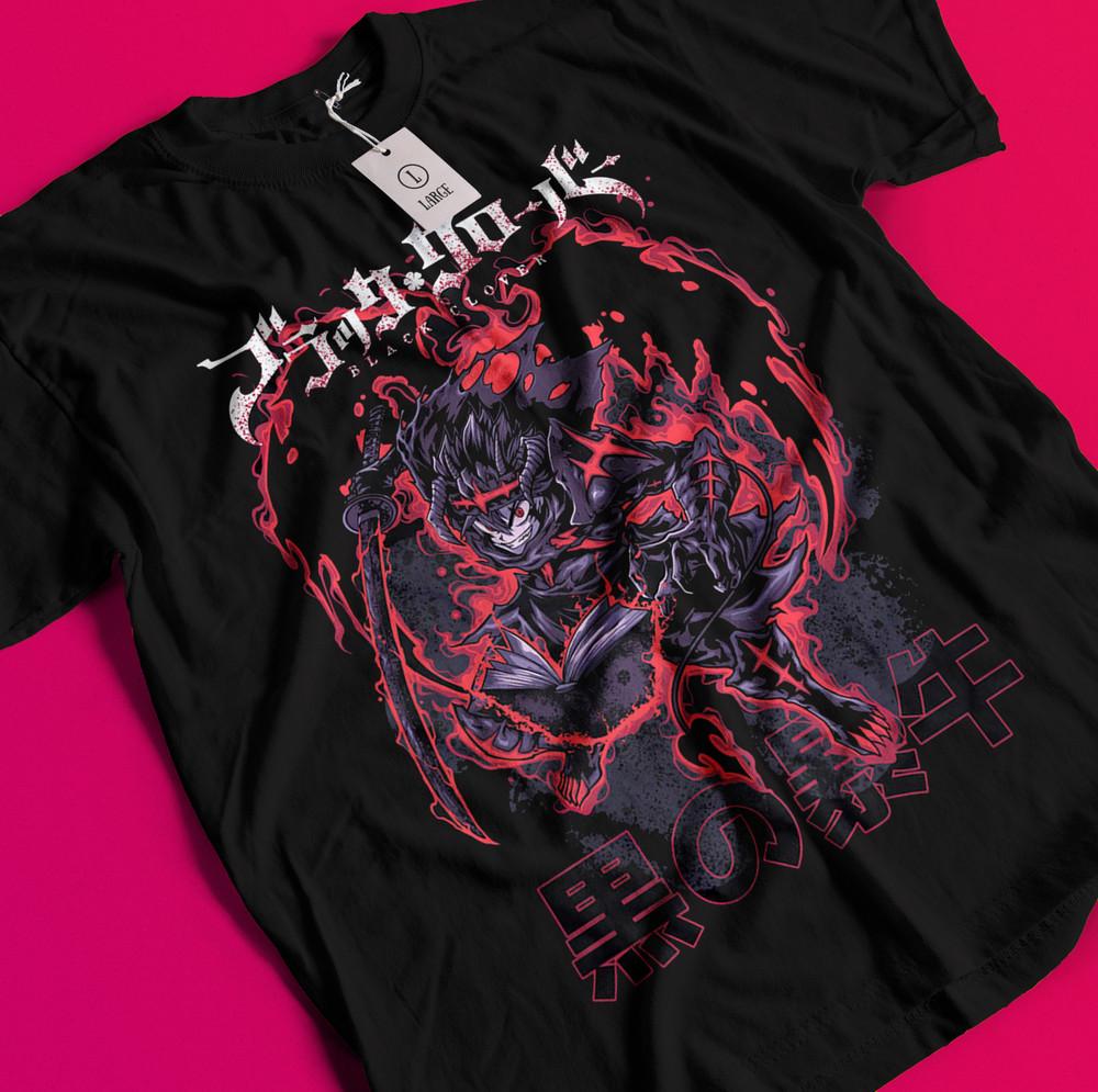 

Asta Yuno T-shirt Black Clover Anime Manga Asta Girl Gifts Black Shirt All Size BB1011 L