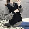 Magliette Fake Two Camicetta da donna Primavera e autunno Maglieria coreana a maniche lunghe Moda femminile Versatile da donna