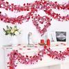 2M Valentine's Day Heart-Shaped Vine Artificial Red Pink Hanging Ribbon Garland Ornament Valentines Day Decor