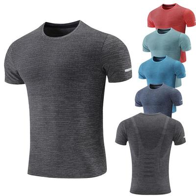 Men’s Quick-Dry Short Sleeve Athletic Top - 2024 Summer Fitness & Running Wear, European & American Style