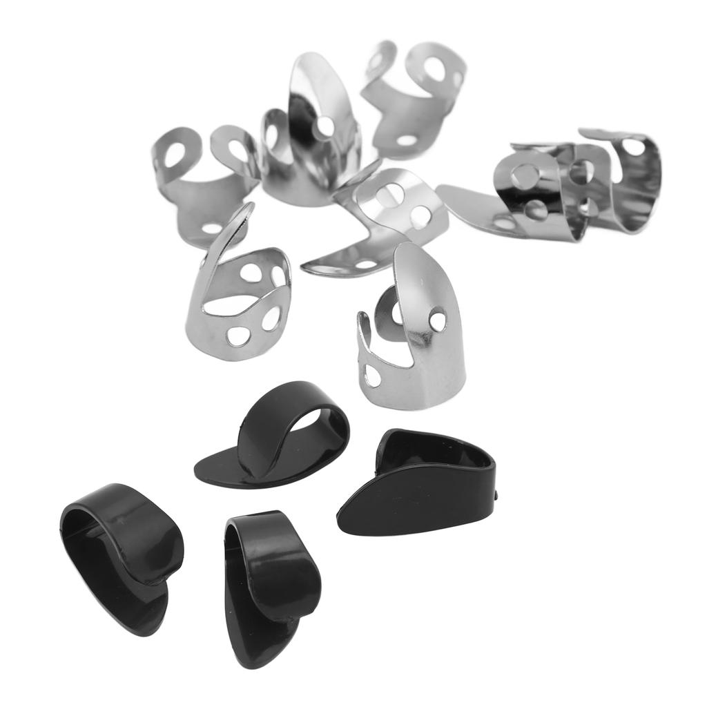 12 Stück Gitarren-Fingerplektren Bass-Daumenschutz Instrument Zubehör Set Kit zum Spielen