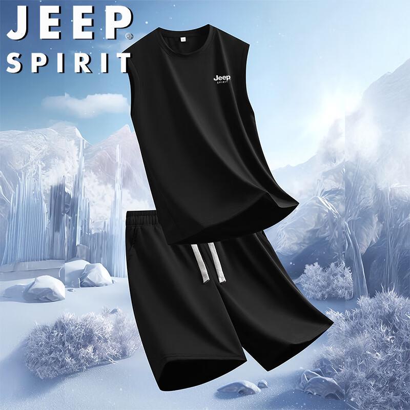 Мужской летний спортивный комплект JEEP SPIRIT: футболка и шорты L