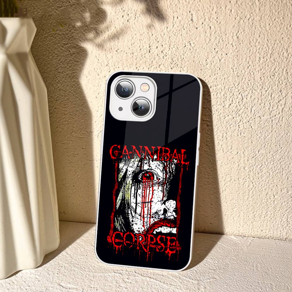 C-Cannibal C-Corpse Band Tempered Glass For Iphone 14 13 12 11 Pro Mini XS MAX 14Plus X XS XR Fundas