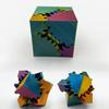 3D Printed Gear Cube Toy Stress Anxiety Relief Spin Cube Travel Portable Gear Square Block Sensory Fidget Toy Kids Teens Adults Gift