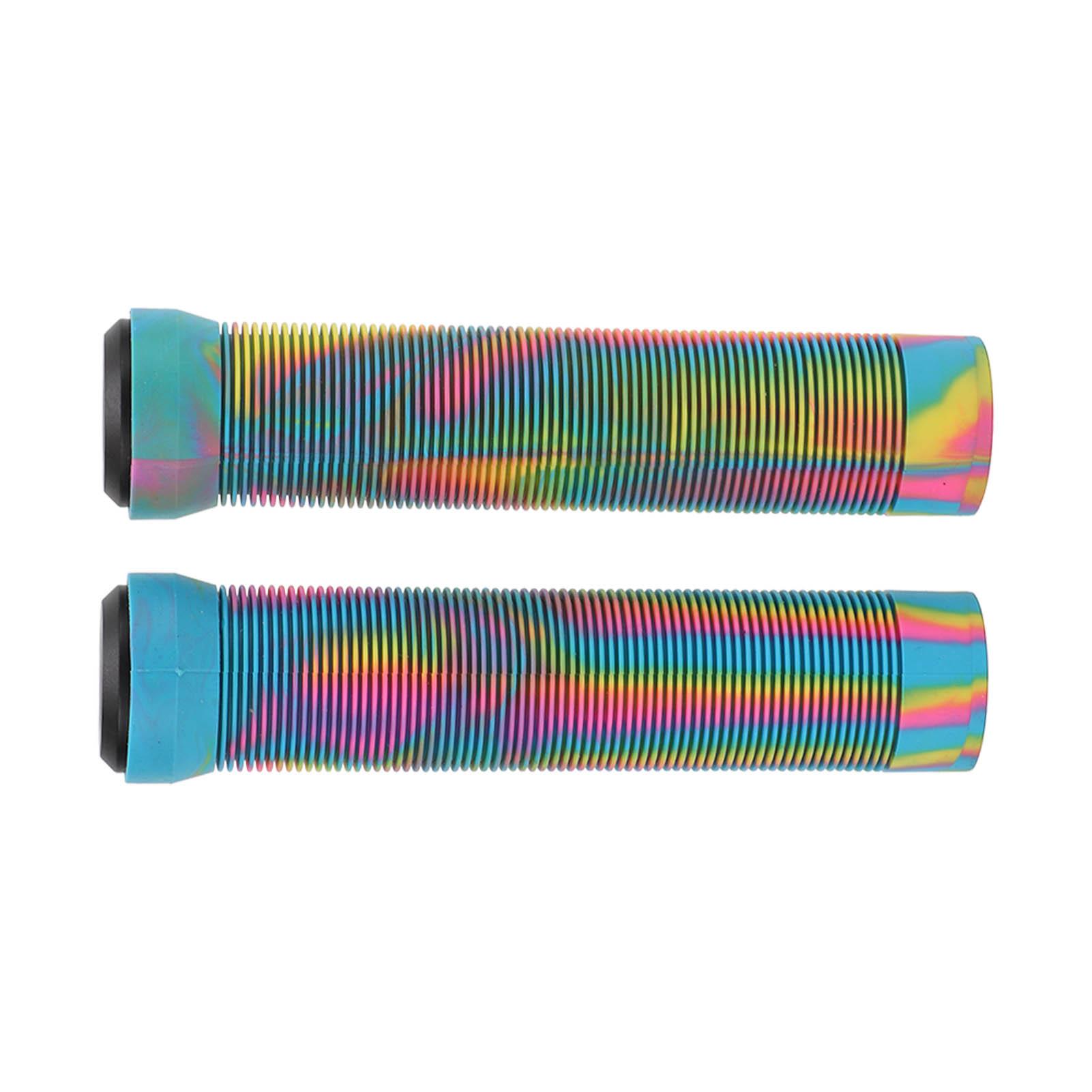 1 Par de Manoplas de Borracha 22,2mm com Textura Antiderrapante Capa de Manopla para Bicicleta de Montanha black