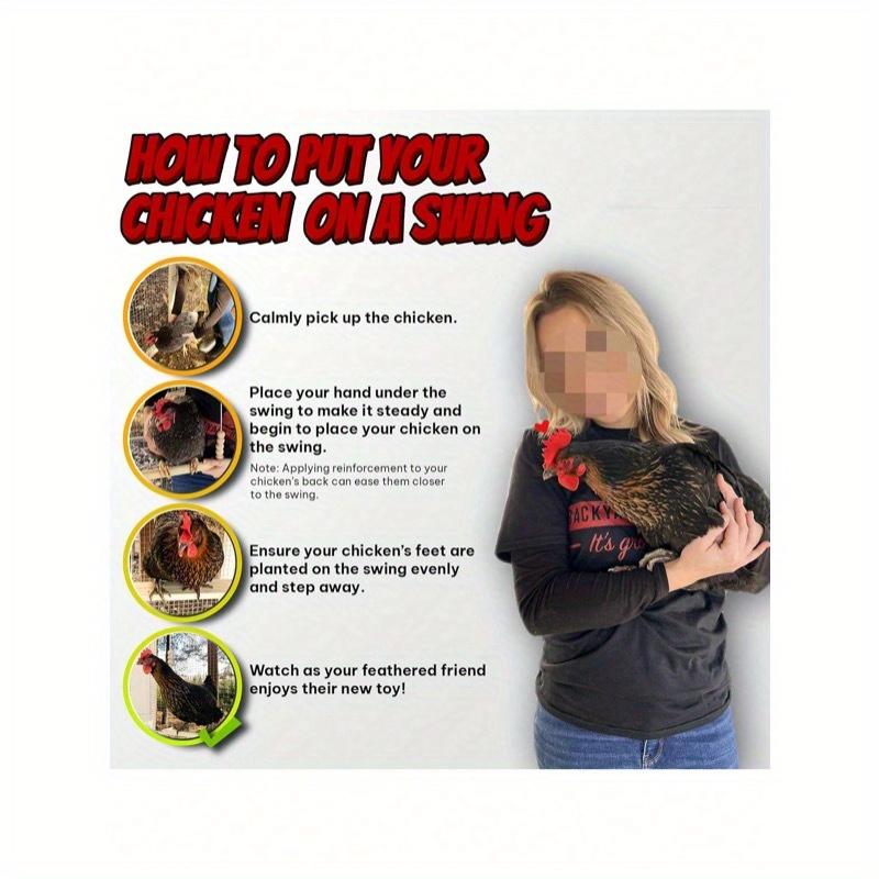 Chicken Swing Toy, Wooden Perch Stand For, Large Perch Ladder For Poultry, Chickens, Parrots, Pet Entertainment Toy