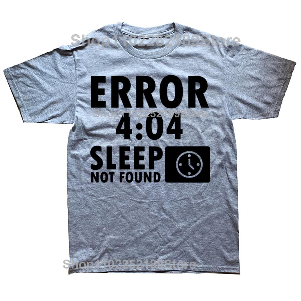 Artistic Computer 404 Error Not Found T Shirt Funny Birthday Gifts For Men Coder Geek Programmer T-shirt Large Size Casual Tee