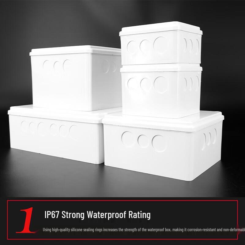 Hiskdg IP67 Outdoor PVC Waterproof Junction Box