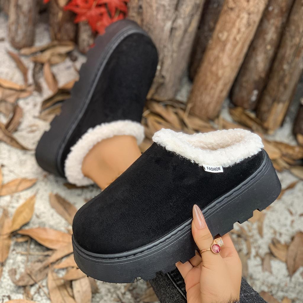 Women High Platform Boots Trend Casual Thickened Fluff Shoes Woman Comfortable Luxury Ankle Boots Women Zapatos De Mujer