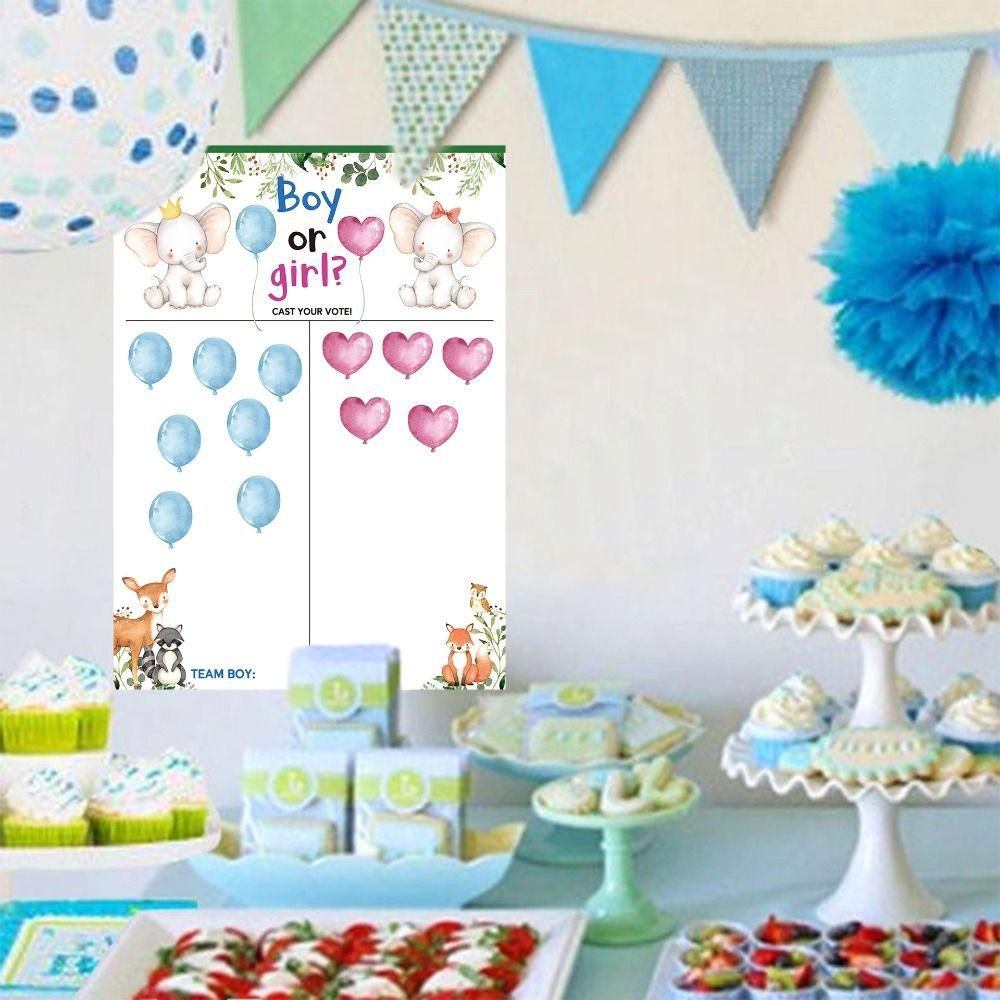 With Stickers Gender Revealed Voting Game Paper He or She Poster Board Party