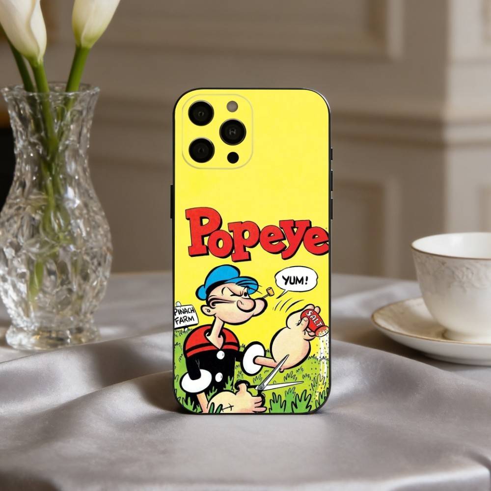 C-Cartoon C-Character P-Popeye-E  Phone Case Silicone Soft For IPhone 17pro 16 15 14 13 12 11 X XR Plus Pro Max Plus