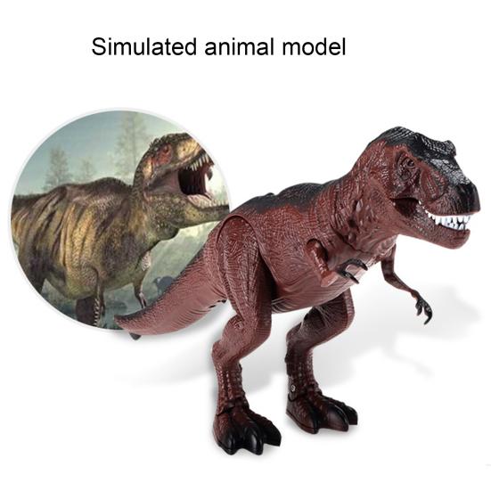 RC Dinosaur Toy Vivid Look Tyrannosaurus Rex Triceratop Model Simulated Walking Creative Early Education Smart Toy Infrared Remote Control Dinosaur