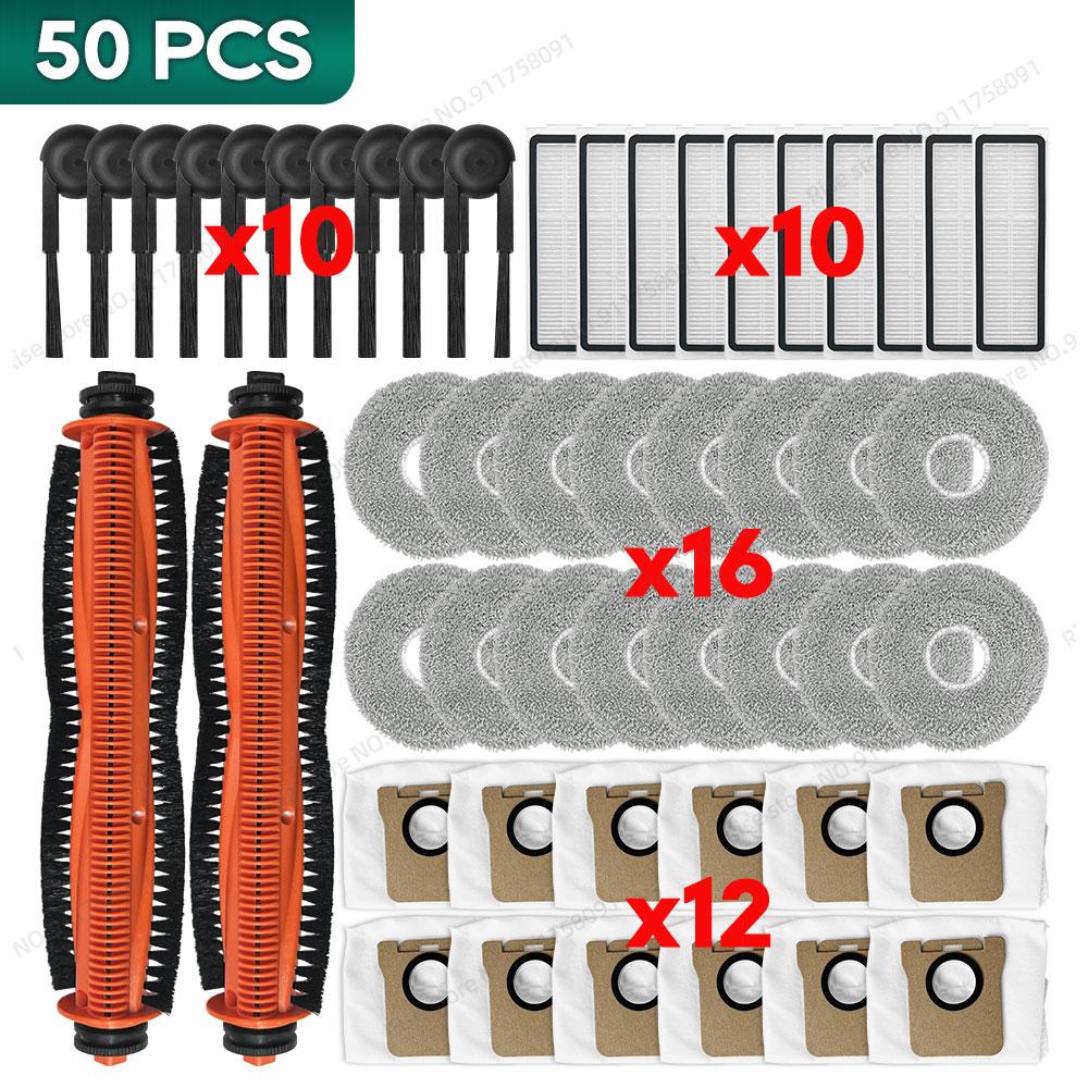 Compatible for Xiaomi Mijia M40S OV31CN Accessories Tricut Brush Dust Bag Mop Cloth Hepa Filter