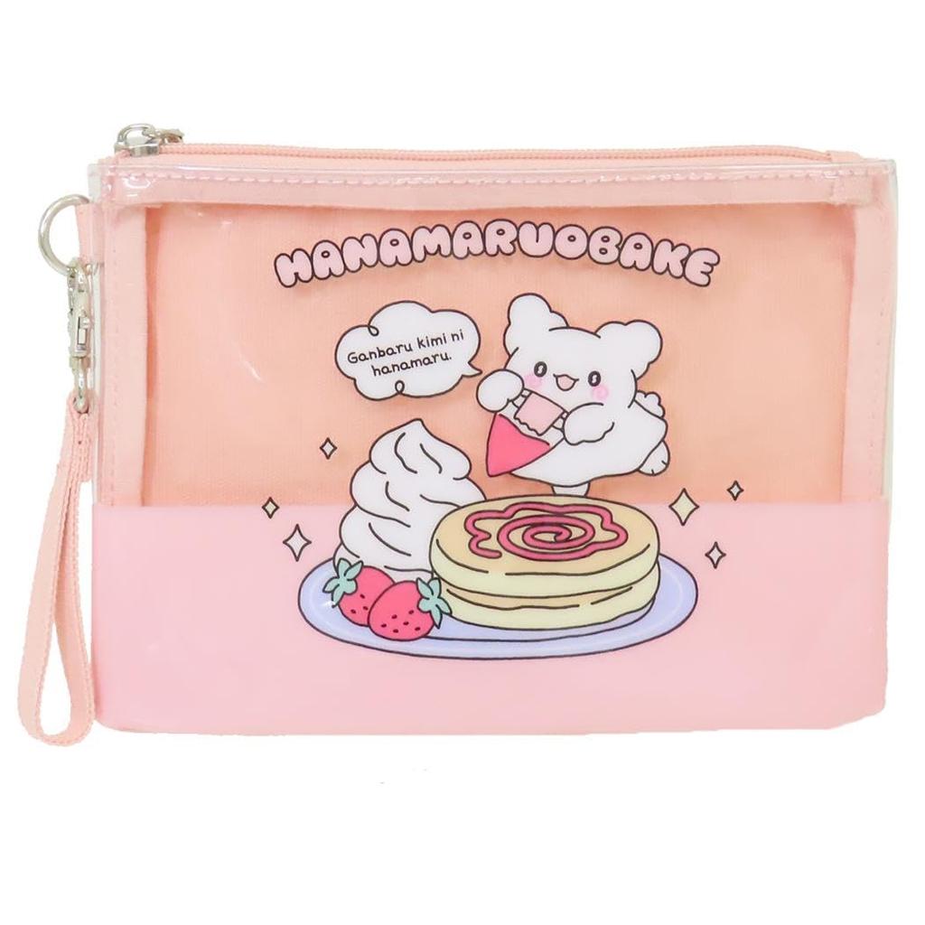 Marimo Craft Sanrio Hanamaru Obake Pastel POP Series Flat W200 x H140 x D10mm Pouch, Pink, (SRTZ-309)