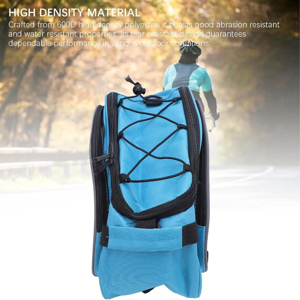 Quick Release Bike Trunk Bag 600D Polyester Bicycle Trunk Bag  Cycling Gear Storage