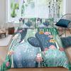 Bright Cactus Duvet Cover Set Full Queen For Girls Boys Green Plants Succulents Bedding Set Nature Art Soft Chic Comforter Cover