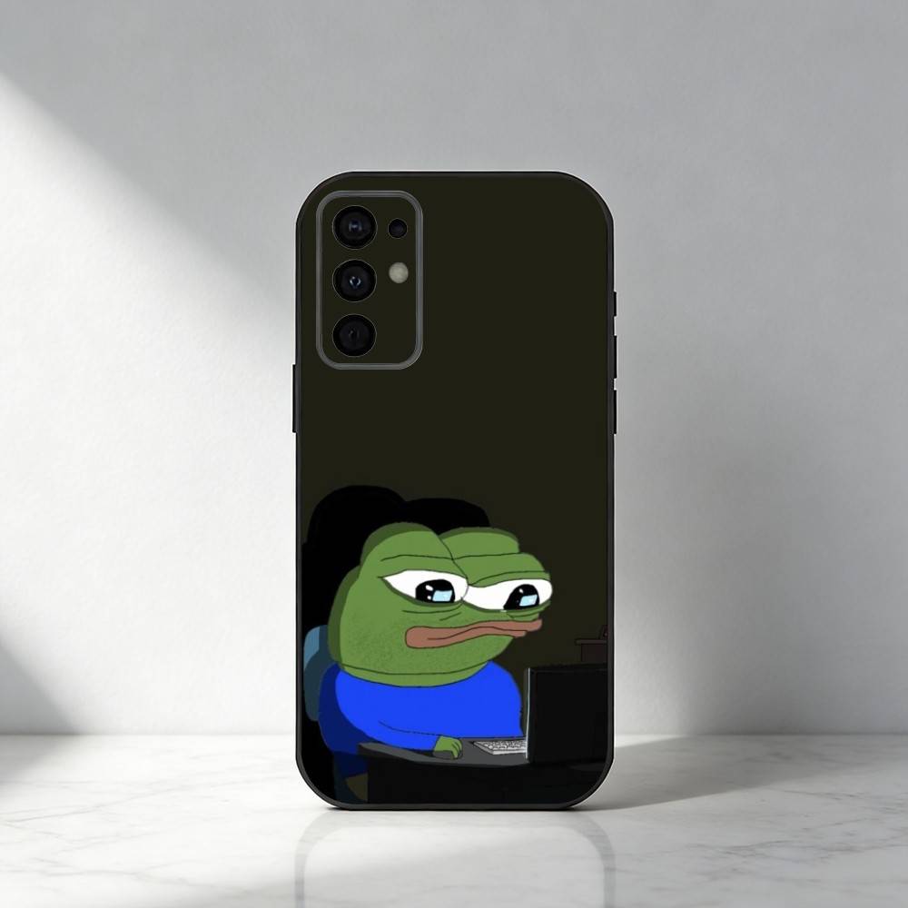 

Funny Sad P-Pepe The Frog Cartoon Phone Case For Samsung S25,S24,S21,S22,S23,S30,Ultra,S20,Plus,Fe,Note,5G Black Cover Samsung S235G