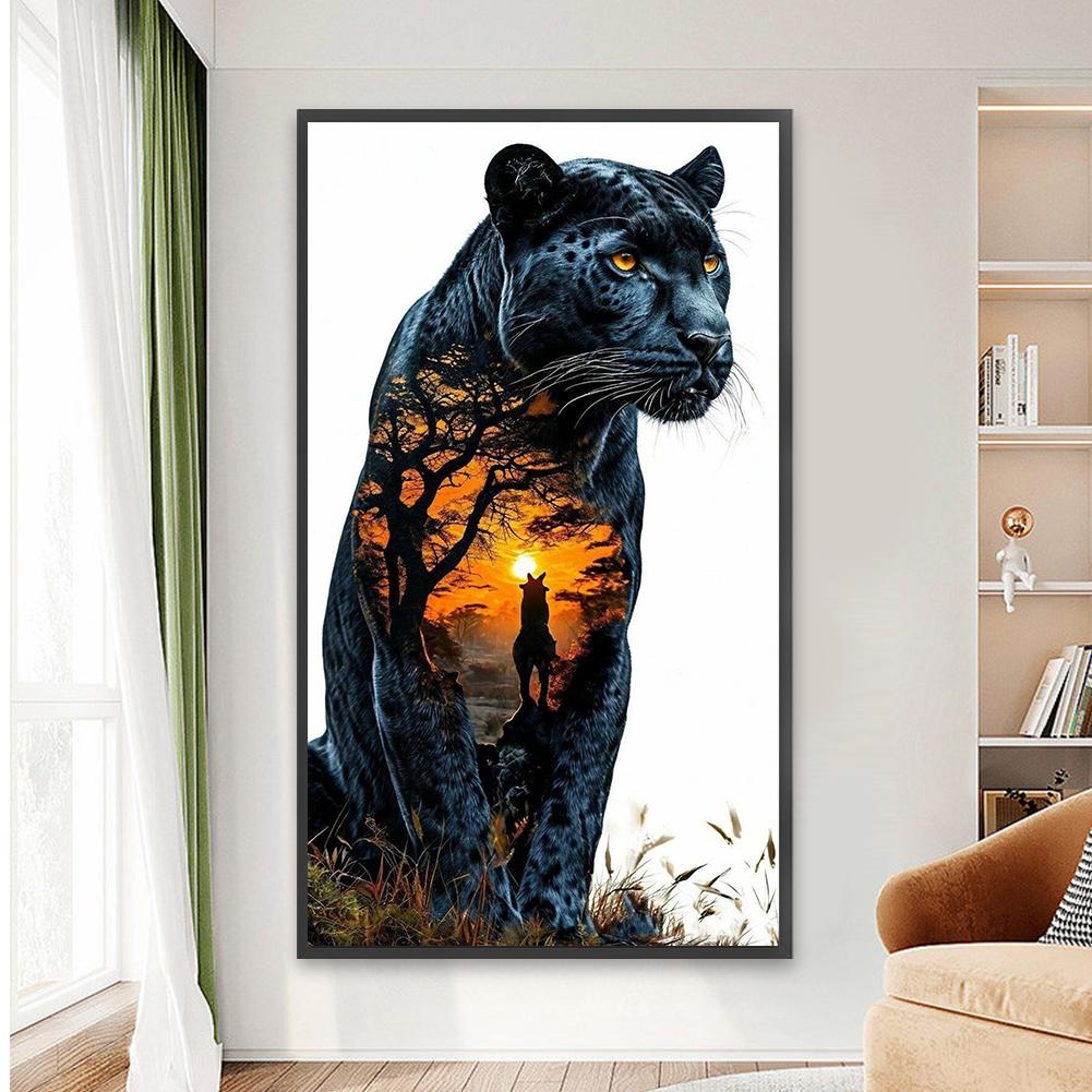 5D DIY Full Square Drill Diamond Painting Animal Kit Home Decor Art 45x75cm