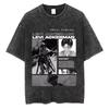 Hotblood Anima Attack on Titan Graphic Print TShirt Men Women Harajuku Vintage Washed Cotton Solf Summer New Tee Oversized Top