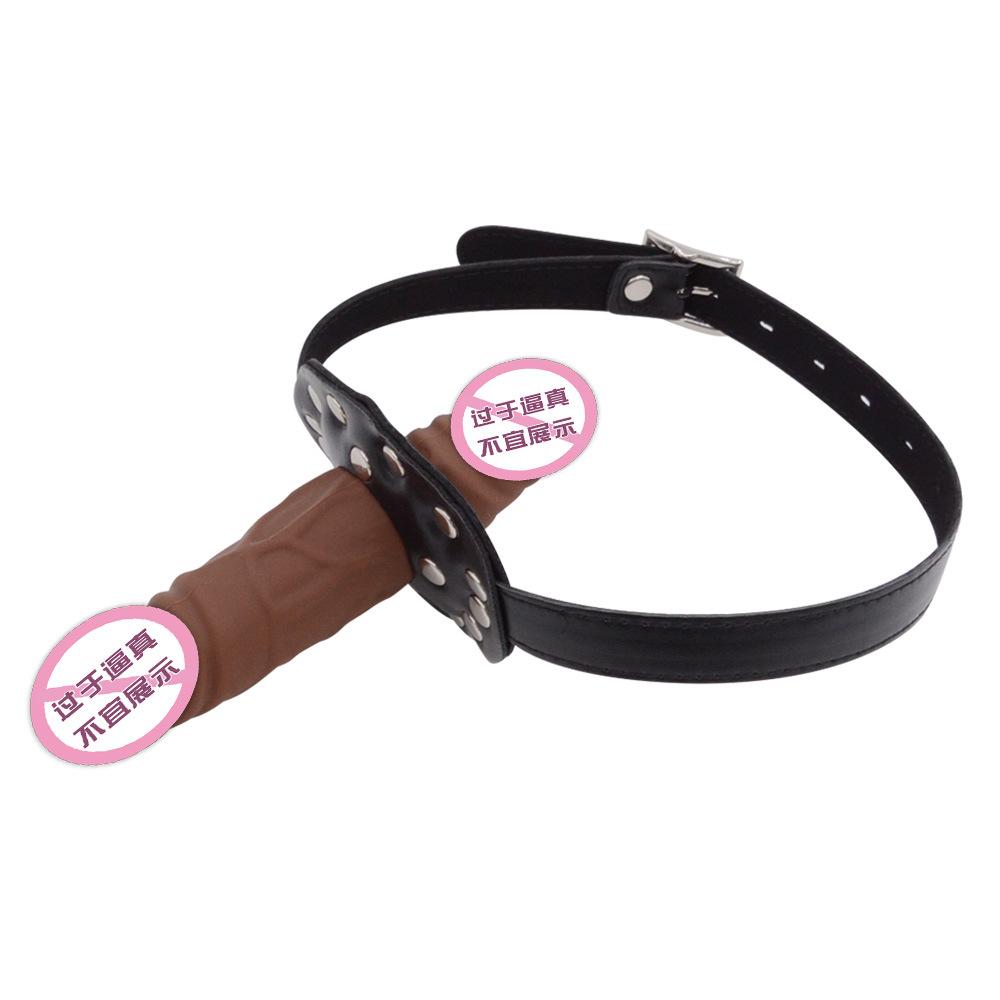 SM Double-Headed Silicone Dildos Ball Gag Deep Throat Penis Mouth Ball Couple Sexy Sex Product Gay Female Slave Training