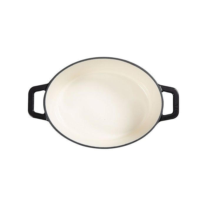 Oval Casserole - LIVOO - MEP129N - 4.5 L - Enameled Cast Iron - Lid with Nubs - All Stovetops - 29 X 22 Cm