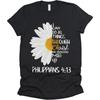 Love In Faith Christian Shirts for Women _ I Can Do All Things Daisy _ Faith Shirts for Women – Christian T Shirts