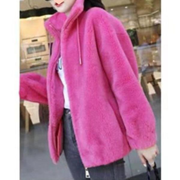 Seven-color double-sided fleece jacket winter new fleece thickened cardigan new warm turtleneck zipper sweater women's fleece shirt