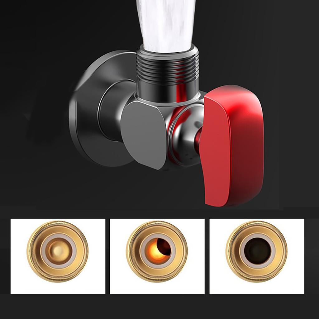 2pcs Water Heater Ball Valve Switch 1/2inch Temperature Resistant Triangle Valves Large Flowing Switches for Homes Hotel