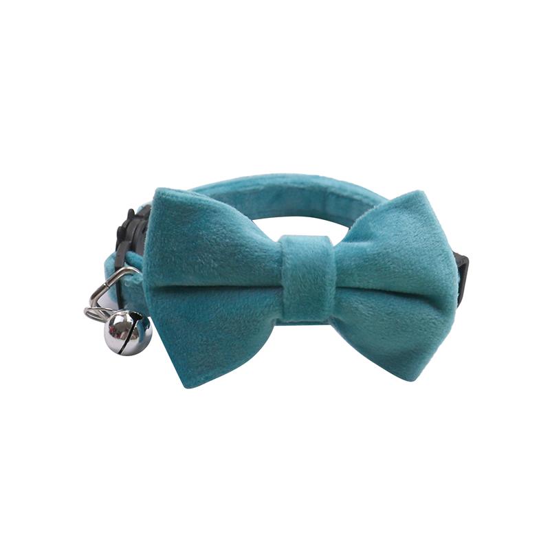 Sametový obojek pro kočky Jednobarevný motýlek Štěně Čivava Obojky se zvonkem Nastavitelná bezpečnostní přezka Kočky Motýlek Doplňky pro mazlíčky