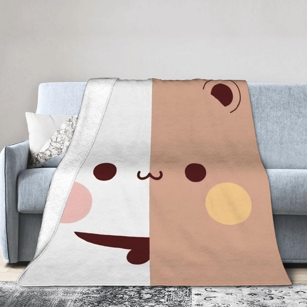 Cartoon Bubu Dudu Blankets Fleece Summer Bear Cute Portable Soft Throw Blanket for Sofa Couch Plush Thin Quilt