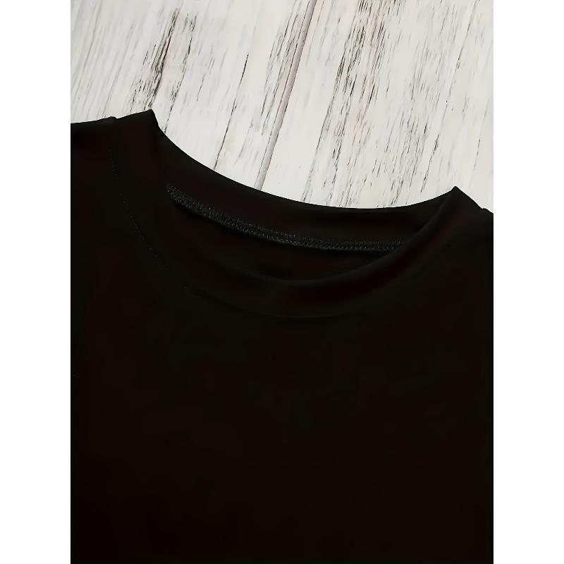 1pc Women's Lemon Juice Workwear Graphic T-Shirt - Black Short-Sleeve Casual Top with Lemon Slice and Cup Design, Crew Neck, Machine Washable