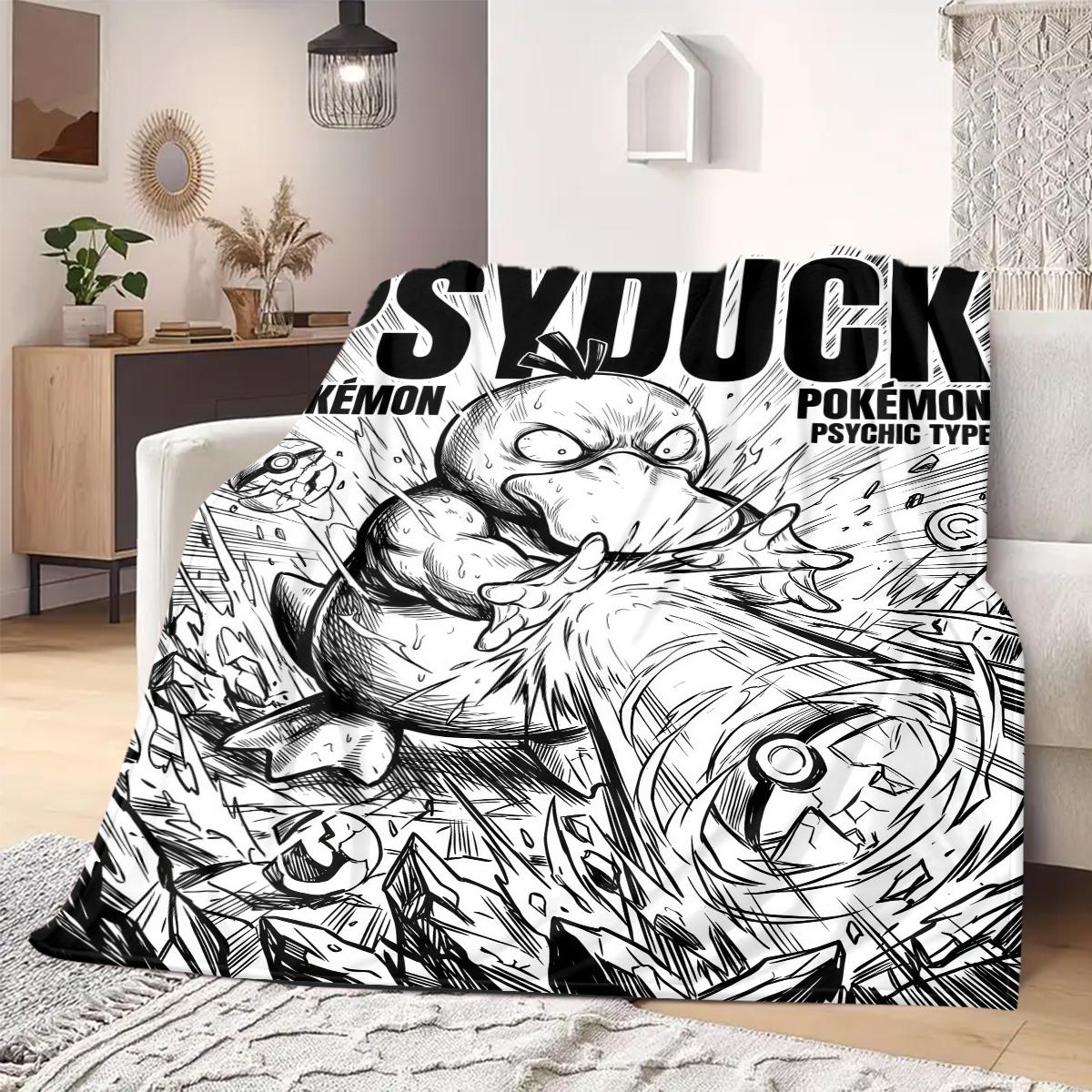 

PokeMon Anime Print Blanket Warm Comfortable Flannel Blanket Suitable for Bedrooms, Sofas, Beds, Chairs, Picnics, Travel 75x90cm