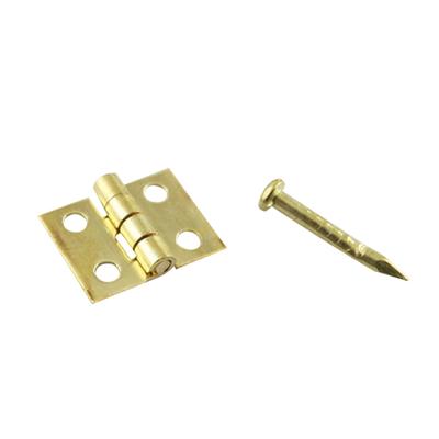 20 Stück Mini-Metallscharniere mit Nägeln DIY Miniaturmöbel Puppenhauszubehör