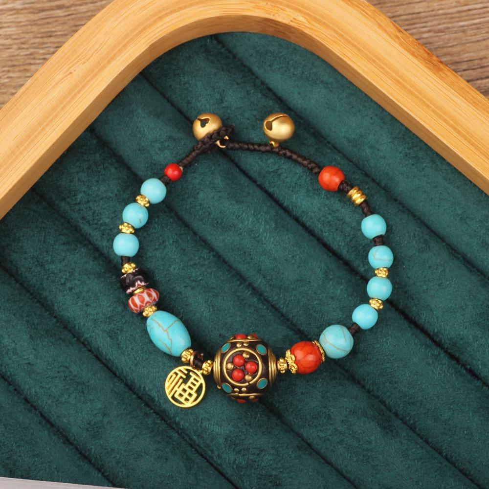 Braided Tibetan-style Bracelet Nepal Tibetan Style Vintage Beaded Bracelet Bohemian Bracelet  Gift