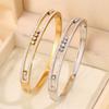 Titanium Steel , Hollow Stainless Steel  Full of Diamonds, Girls' Advanced Sense, Fashionable and Creative Non-fading Versatile 