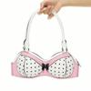 Bra Shape Pink Bikini Handbag Korean Style Underarm Bag Casual Printing Handbag  Ladies