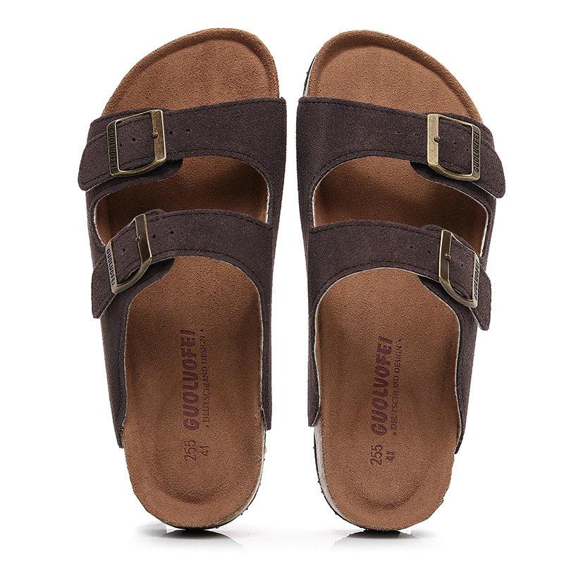 Mote 16 stil Kvinner Menn Korktøffel Kvinner Sommer Blandet Farge Casual Strand Slip on Flip Flops Slides Sko Pluss Størrelse 35-46